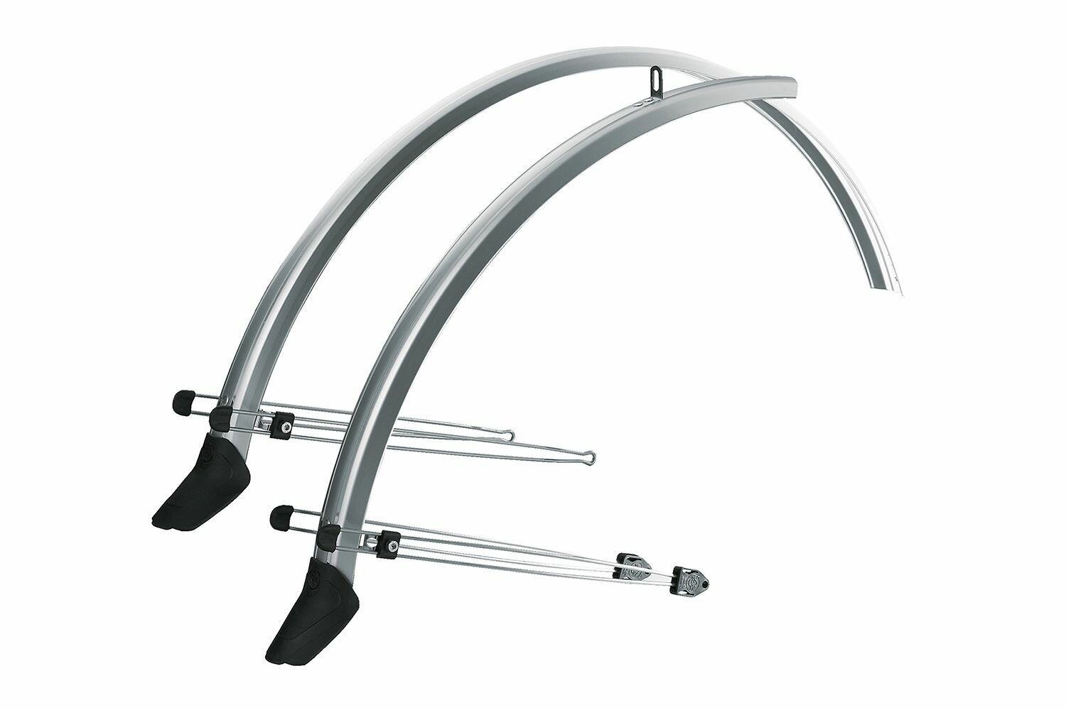 Крылья металлопласт. SKS Commuter Road 35mm, 28", серебристые с брызговиками