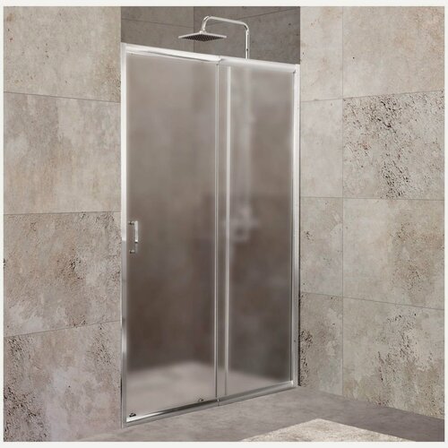 Изображение товара Душевая дверь BelBagno (Бельбагно) UNIQUE-BF-1-120/135-P-Cr хром, стекло рифленое 5 мм (1900х1200/1350)