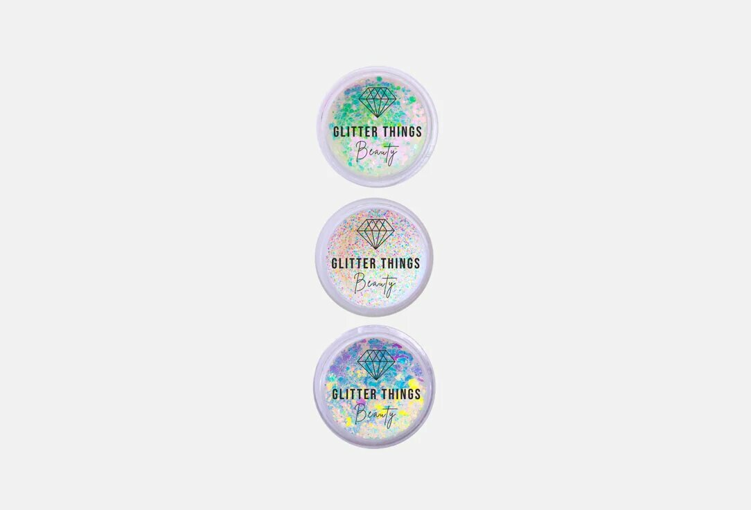 Glitter Things Beauty для глаз, лица, тела и волос Набор глиттеров 3 шт Star