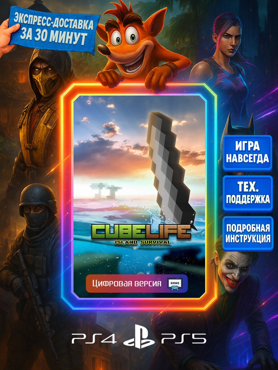 Cube Life: Island Survival PS4/PS5 | Моментальная доставка | Английский язык | Уникальные