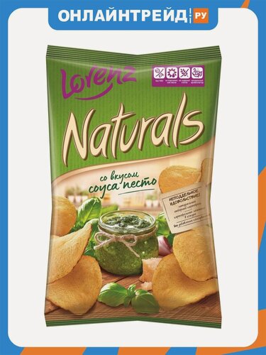 Изображение товара Картофельные чипсы Lorenz “Naturals” cо вкусом соуса песто 100 г
