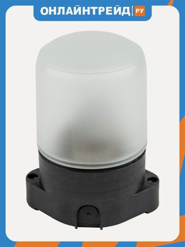 Изображение товара Светильник светодиодный влагозащищенный Uniel UWL-K01R 60W/E27 IP65 BLACK для бань и саун