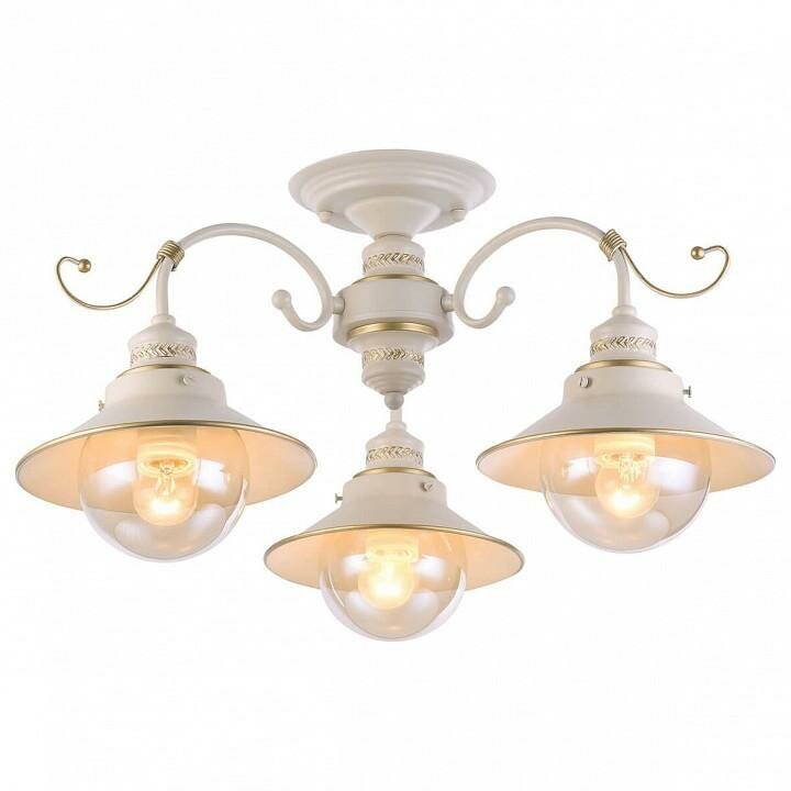Люстра на штанге Omnilux Torri OML-50807-03 цвет плафона подвески Белый, Золото, цвет арматуры Белый