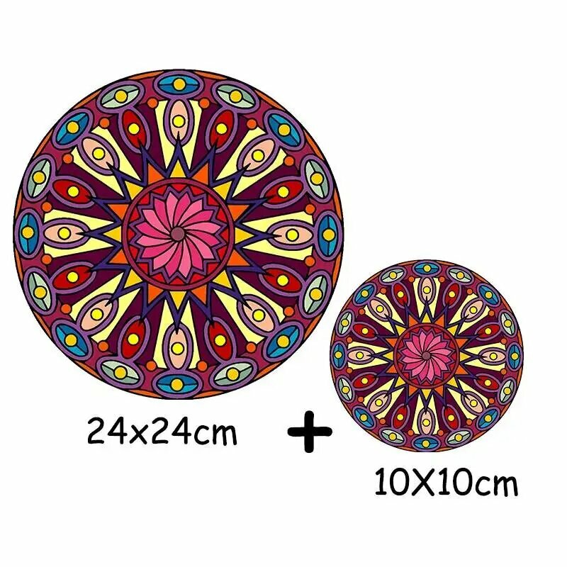 Термонаклейки mandala flowers stripes