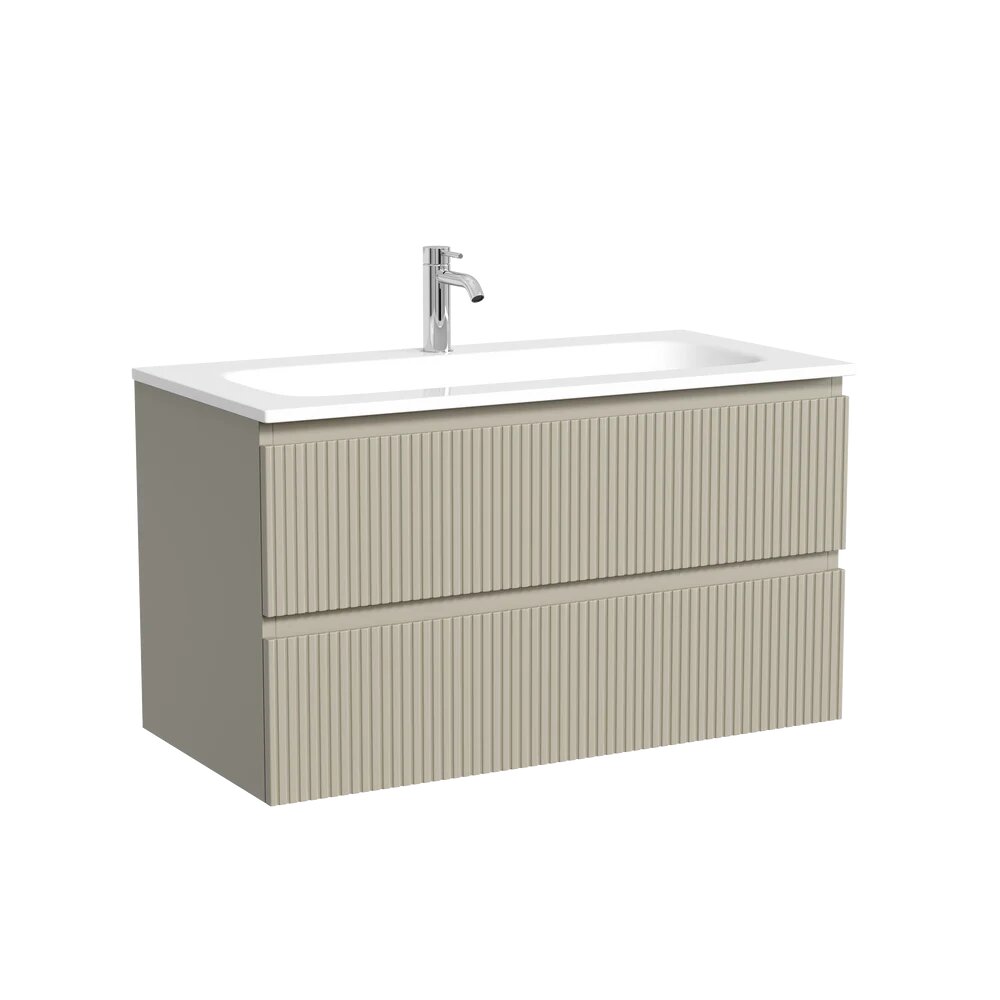 Тумба с раковиной Sancos Snob T 90 подвесная beige soft раковина СN7019