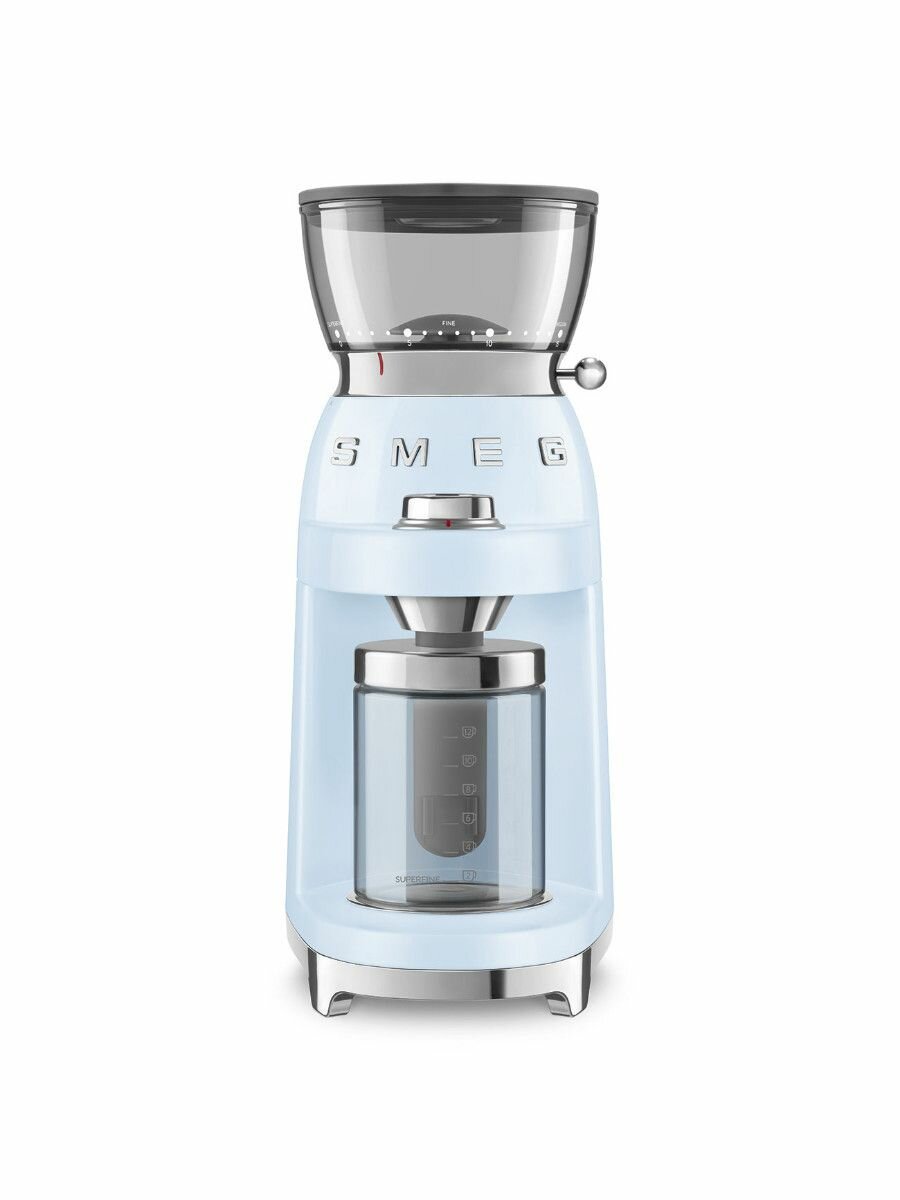 Кофемолка SMEG CGF03PBEU пастельный голубой