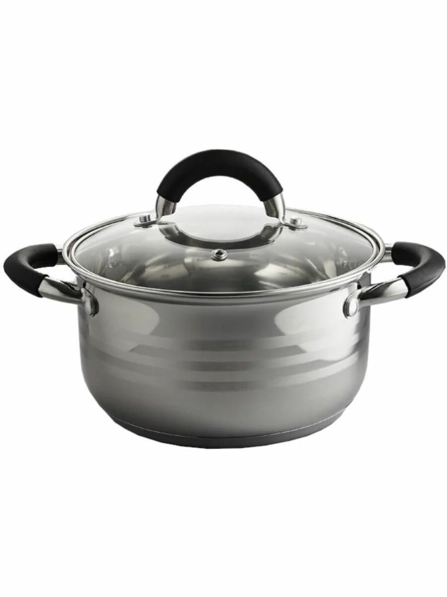 Кастрюля Webber "Base" WE-195 нержавеющая сталь для индукционных плит 19 л