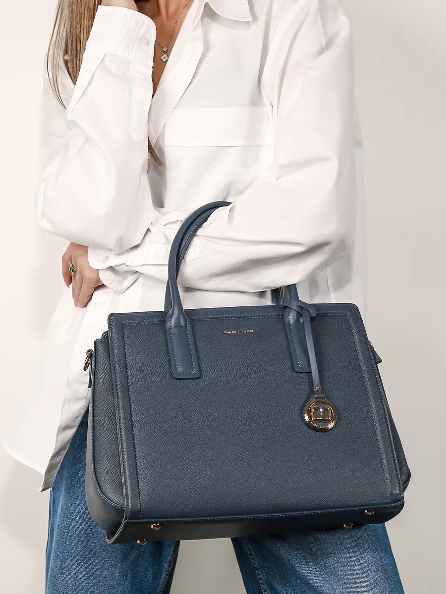 Сумка тоут DAVID JONES, темно-синий — фото 1