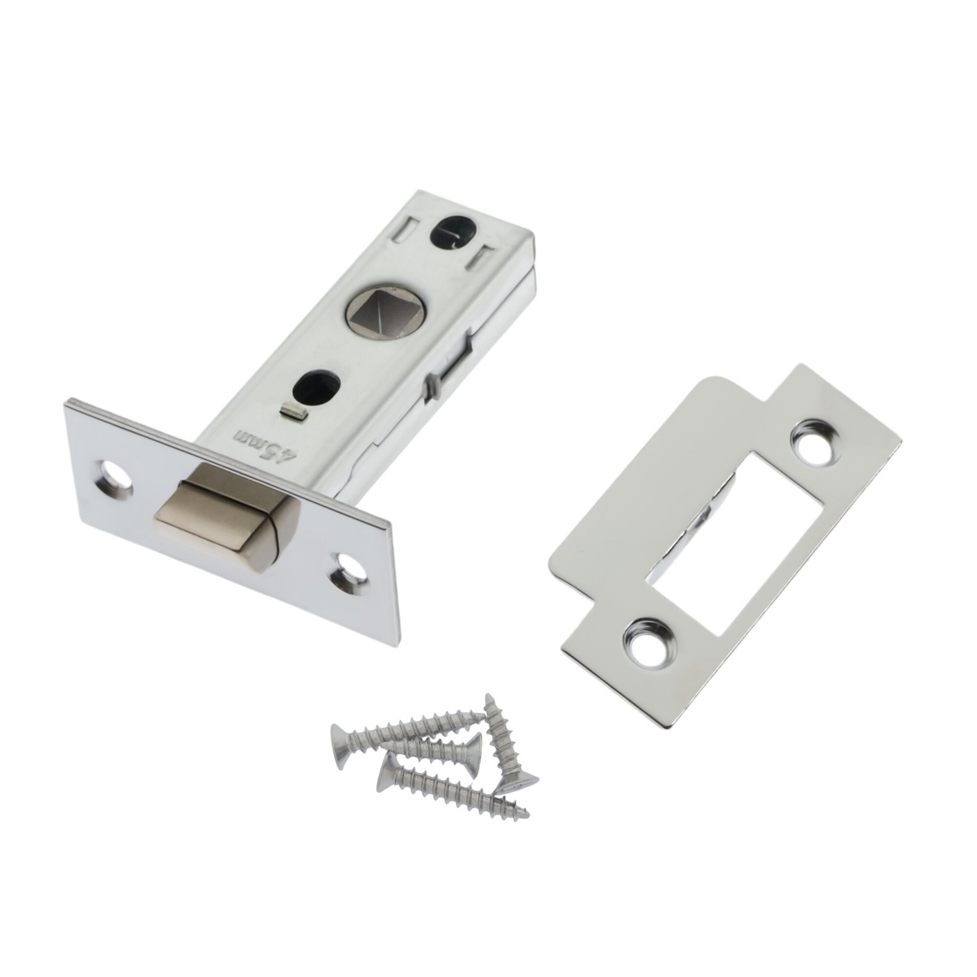 Защелка дверная межкомнатная LOCKLAND ZKM1CP цвет хром стальной язычок