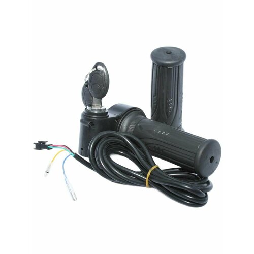 Ручка газа с замком зажигания и грипса для электросамоката универсальная