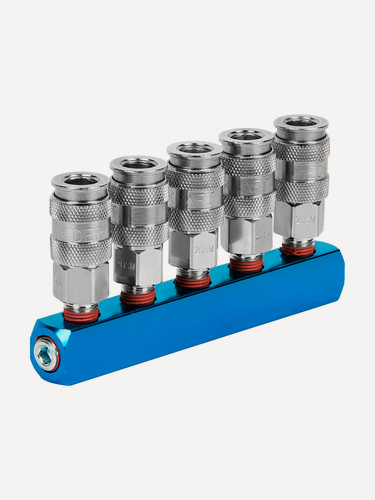 Изображение товара Пневматический разветвитель WIEDERKRAFT WDK-85MX, 5 быстроразъемных соединений типа мама