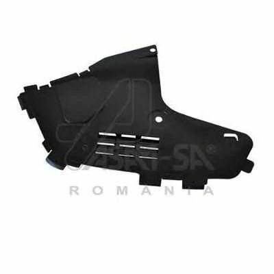 Защита бампера ASAM 30497, переднего, левая, Renault Logan, 04