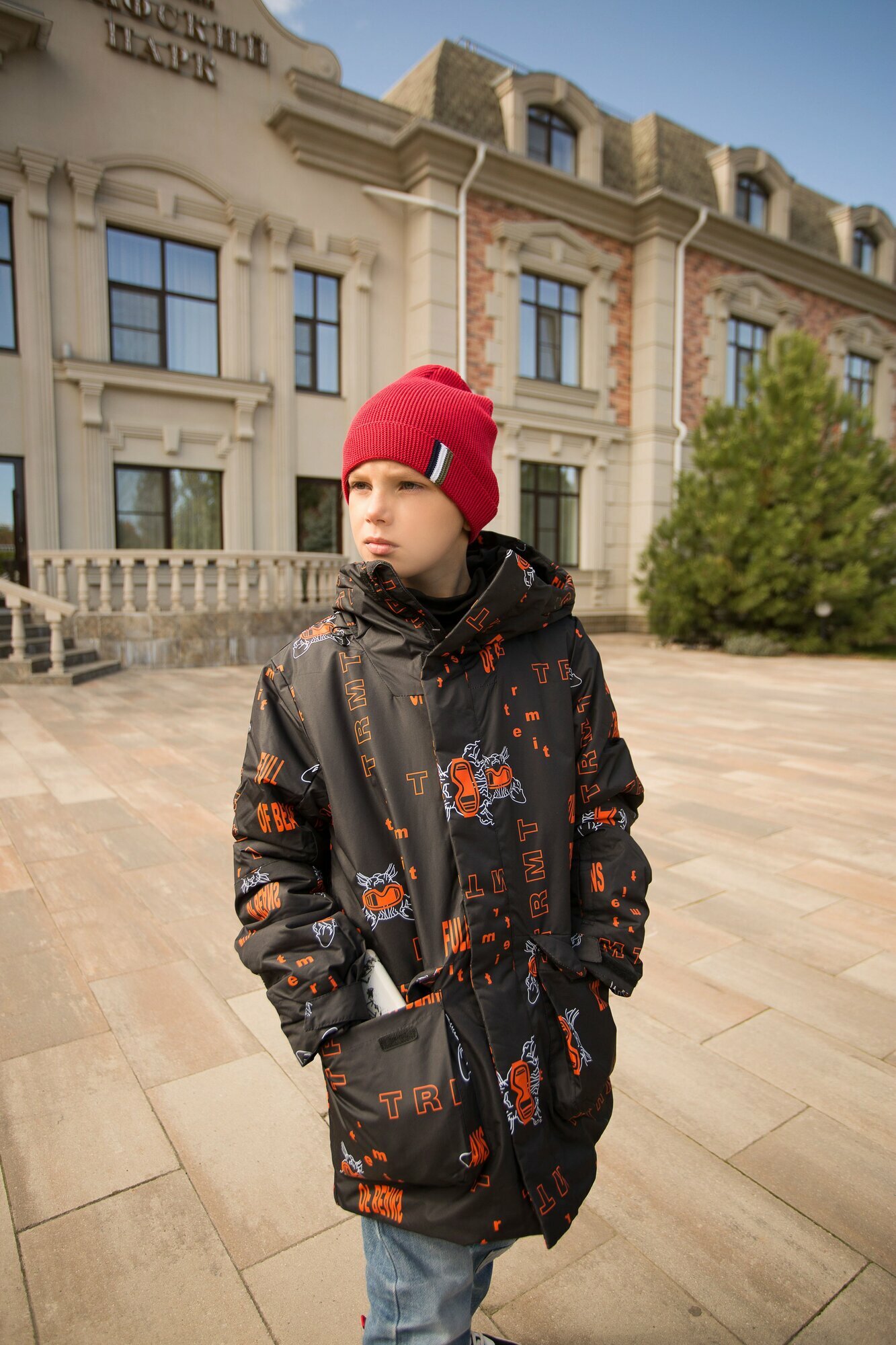 Шапка-бини Андерсен Весна-лето 2024 для мальчиков, размер 52-54, красный — фото 1