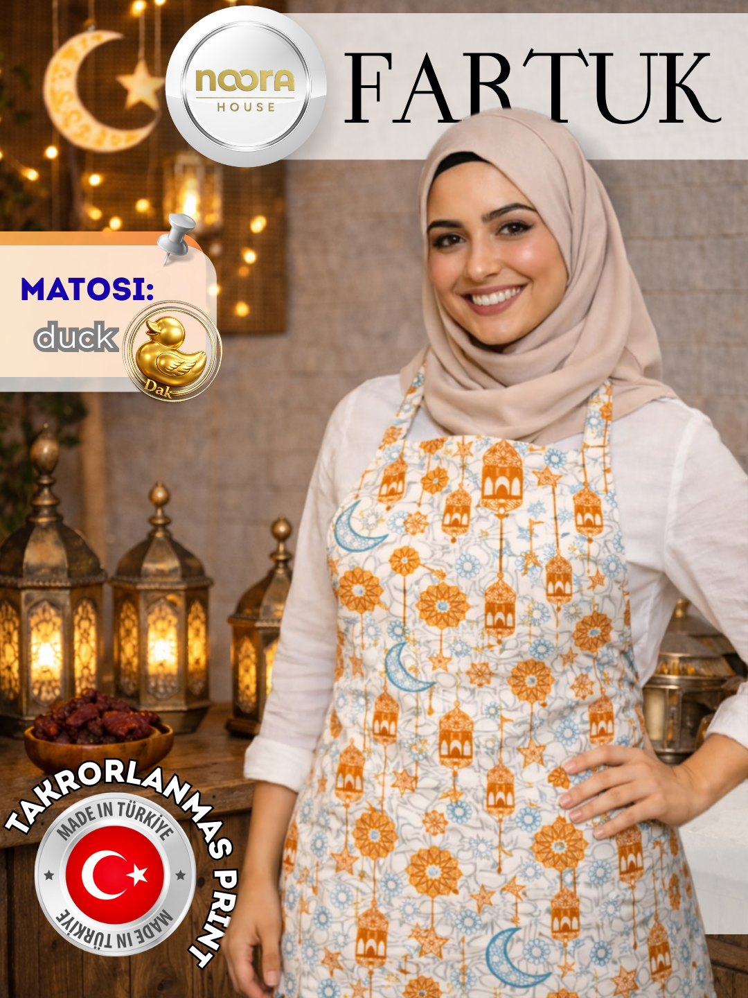 Кухонный фартук Noora House "Ramadan Style", ткань Duck, Турция