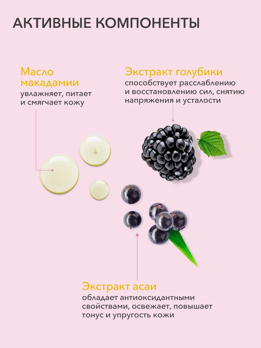 Пена для ванн Cafe Mimi "Sweet Cloud", с маслами и экстрактами ягод, 400мл — фото 1