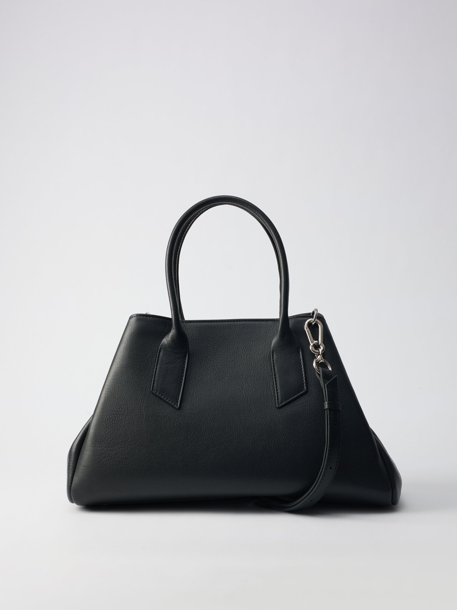 Сумка тоут Afina, фактура гладкая, черный — фото 1