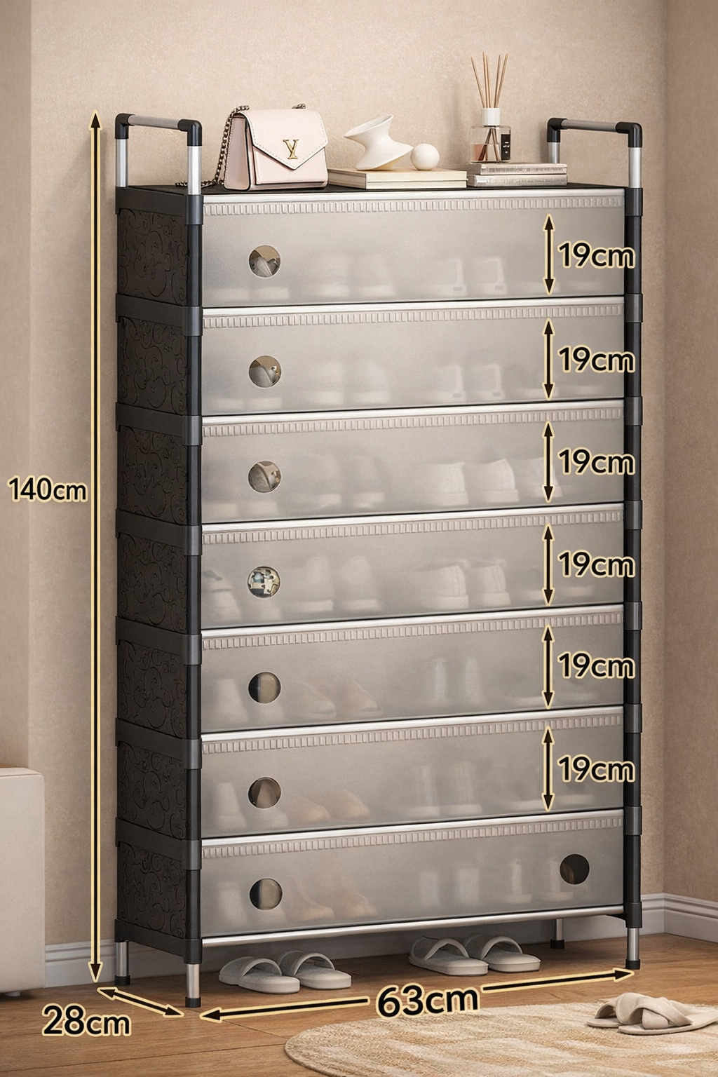 Обувница этажерка, 6-ярусные обувные подставки, шкаф для обув, полка
