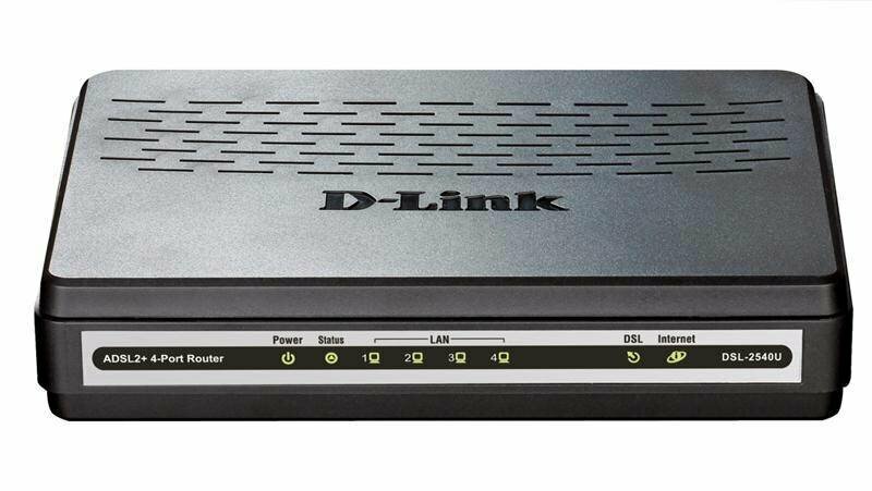 Маршрутизатор D-Link DSL-2540U ADSL2/ADSL со встр 4-х п. к-ом 10/100BASE-TX AnnexA