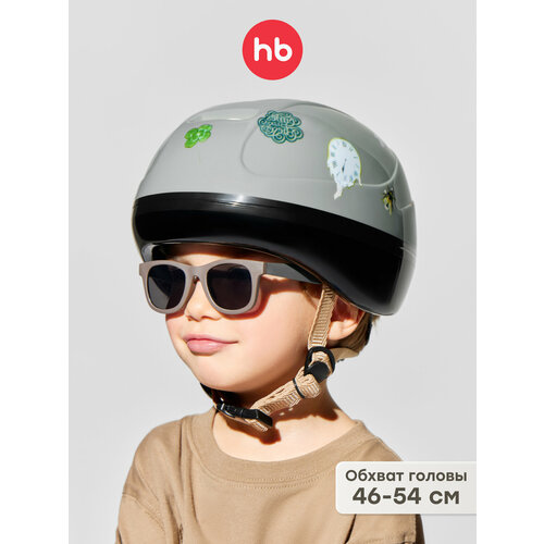 50003, Шлем велосипедный детский Happy Baby STONEHEAD для роликов и самоката, 1-6 лет, обхват головы 46-54, оливковый