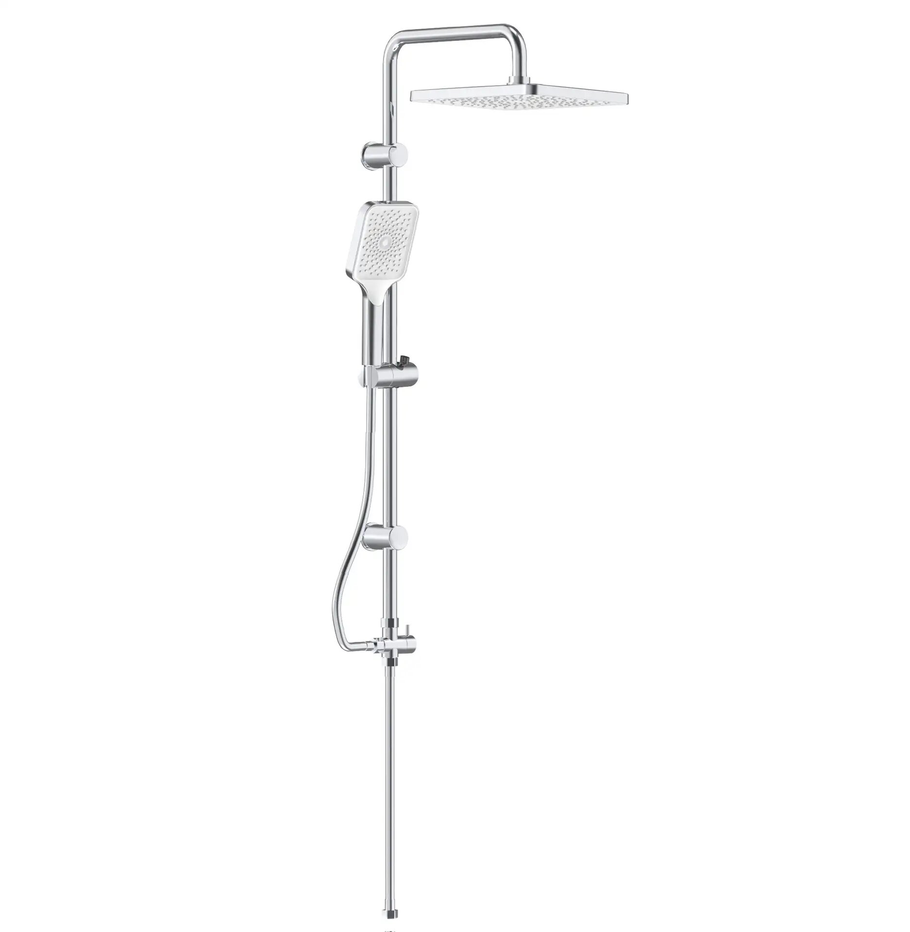 Душевая стойка Тропический душ TER-90AA, нержавеющая сталь, хром