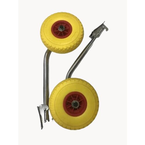 Транцевые колеса (шасси) быстросъемные универсальные для лодок НДНД + Крепеж + Защитные накладки