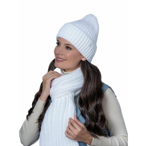 фото Шапка бини landre, размер 56-59 см, белый