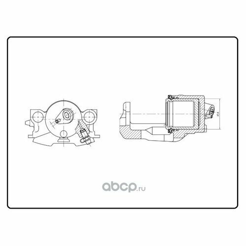 Суппорт тормозной для а/м VW Polo Sedan (RUS) (10-) 1ZG передний левый d=54mm TRIALLI - фото №14