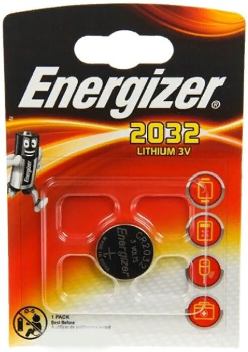 Батарейка Батарейка CR2032 3B литиевая Energizer в бластере 1 шт.