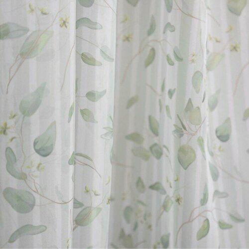 Тюль для кухни Witerra Лист 140х180 см полос зеленый пэ 100 822₽