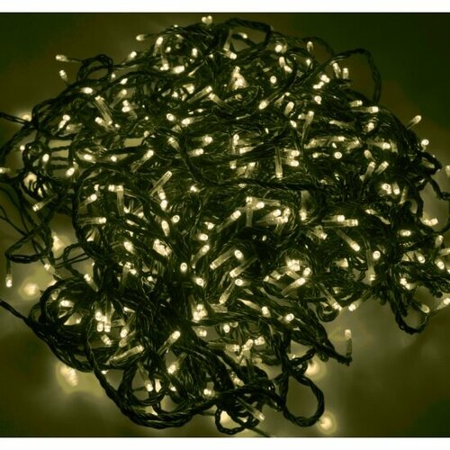 Светодиодная гирлянда Клип-Лайт Neon-night 3 нити по 10 метров, 198 тепло-белых светодиодов, черный провод