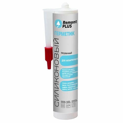 Герметик Remont plus для аквариума силиконовый прозрачный 290 мл