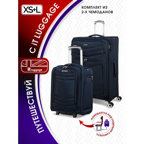 фото Комплект чемоданов it luggage, 2 шт., размер s+, синий