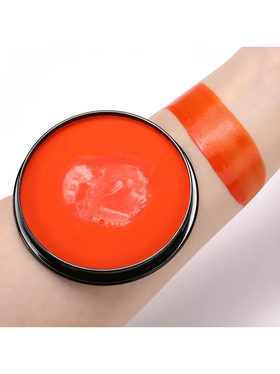 Аквагрим в шайбе 30 цветов, 30 грамм красно-оранжевый