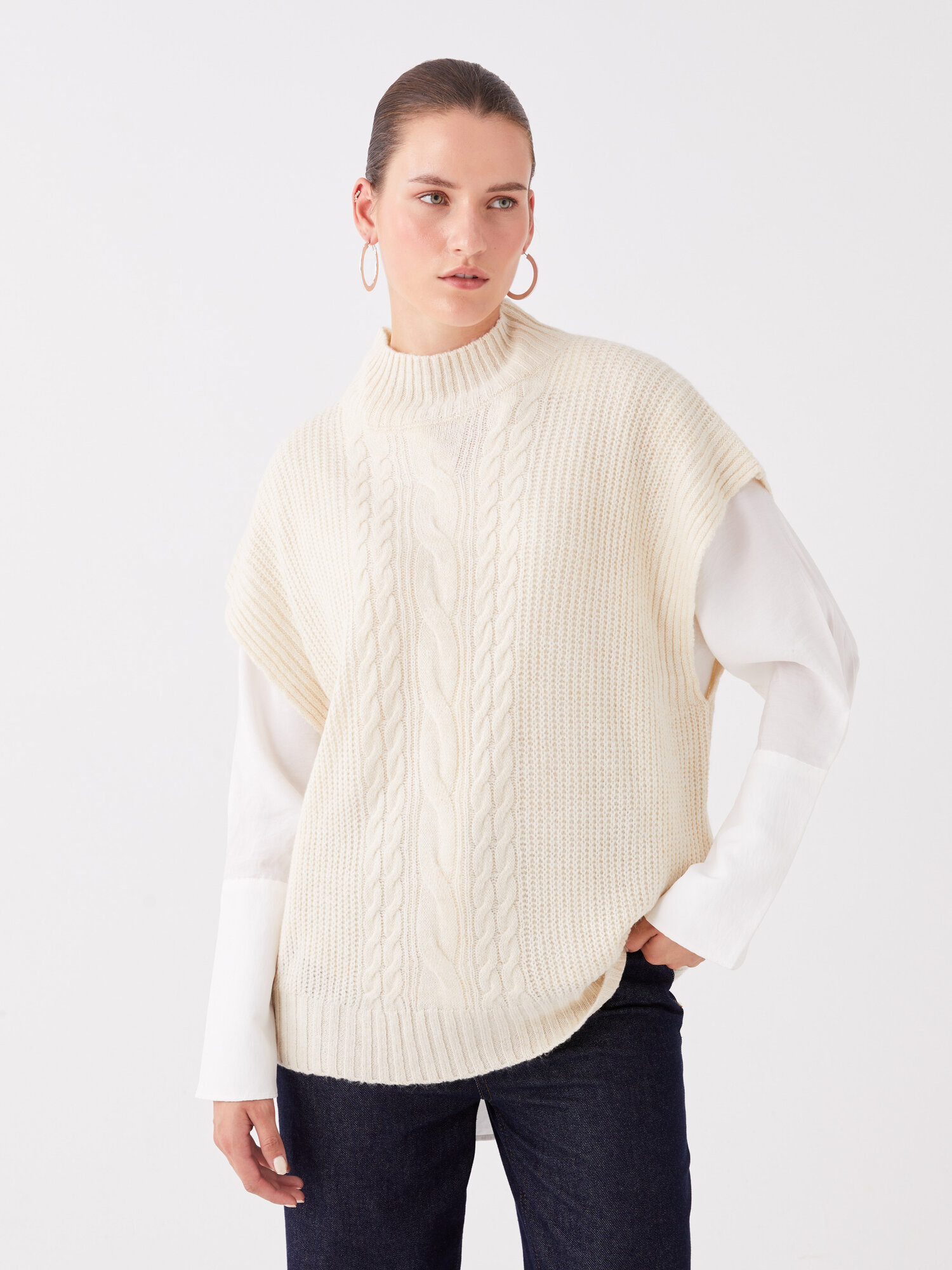 Свитер LC Waikiki, размер M/L, , light beige
