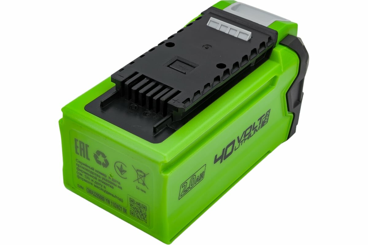 Аккумуляторы Для Инструмента Аккумулятор с USB разъемом G40USB2 40 В, 2 Ач GreenWorks 2939407
