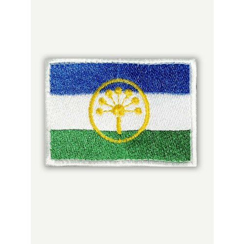 Нашивка на одежду маленькая патч флаг Башкортостана