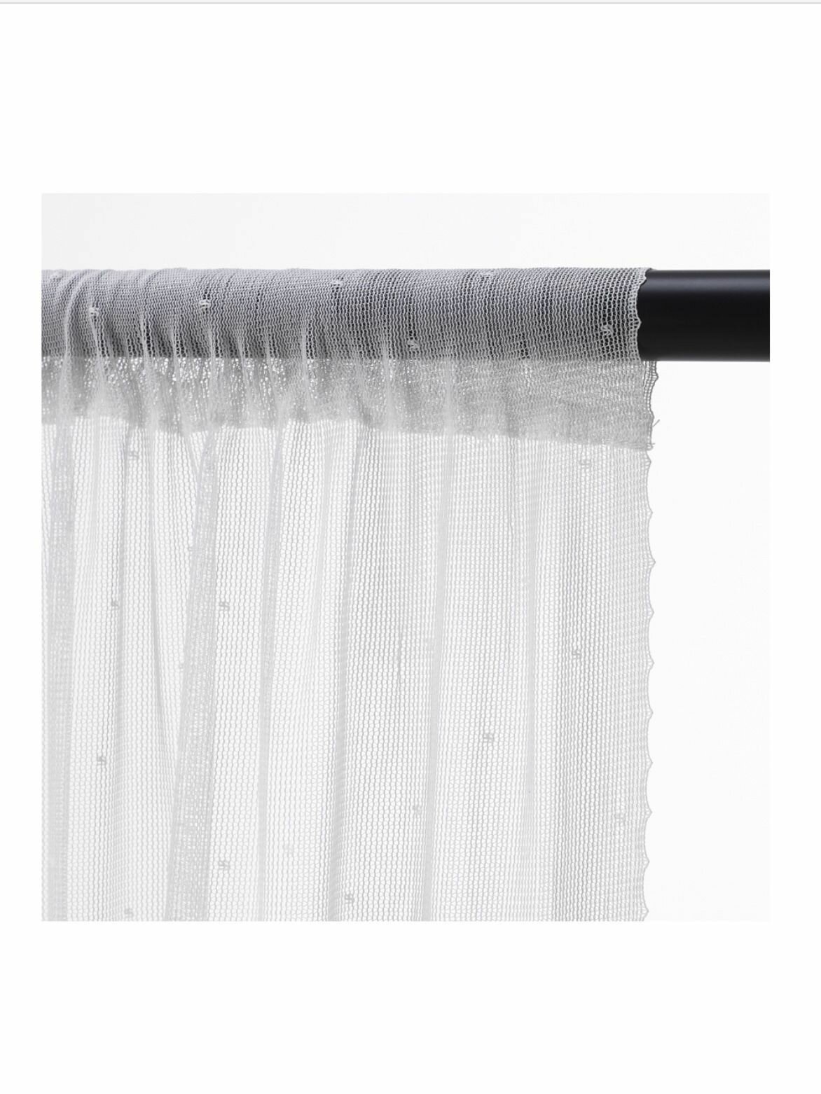 Изображение IKEA HILDRUN 2 шт, 145x300 см, белый/точечный