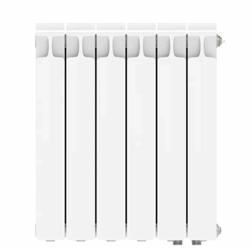 Радиатор биметаллический RIFAR Monolit 500 мм 6 секций 3/4 боковое подключение белый