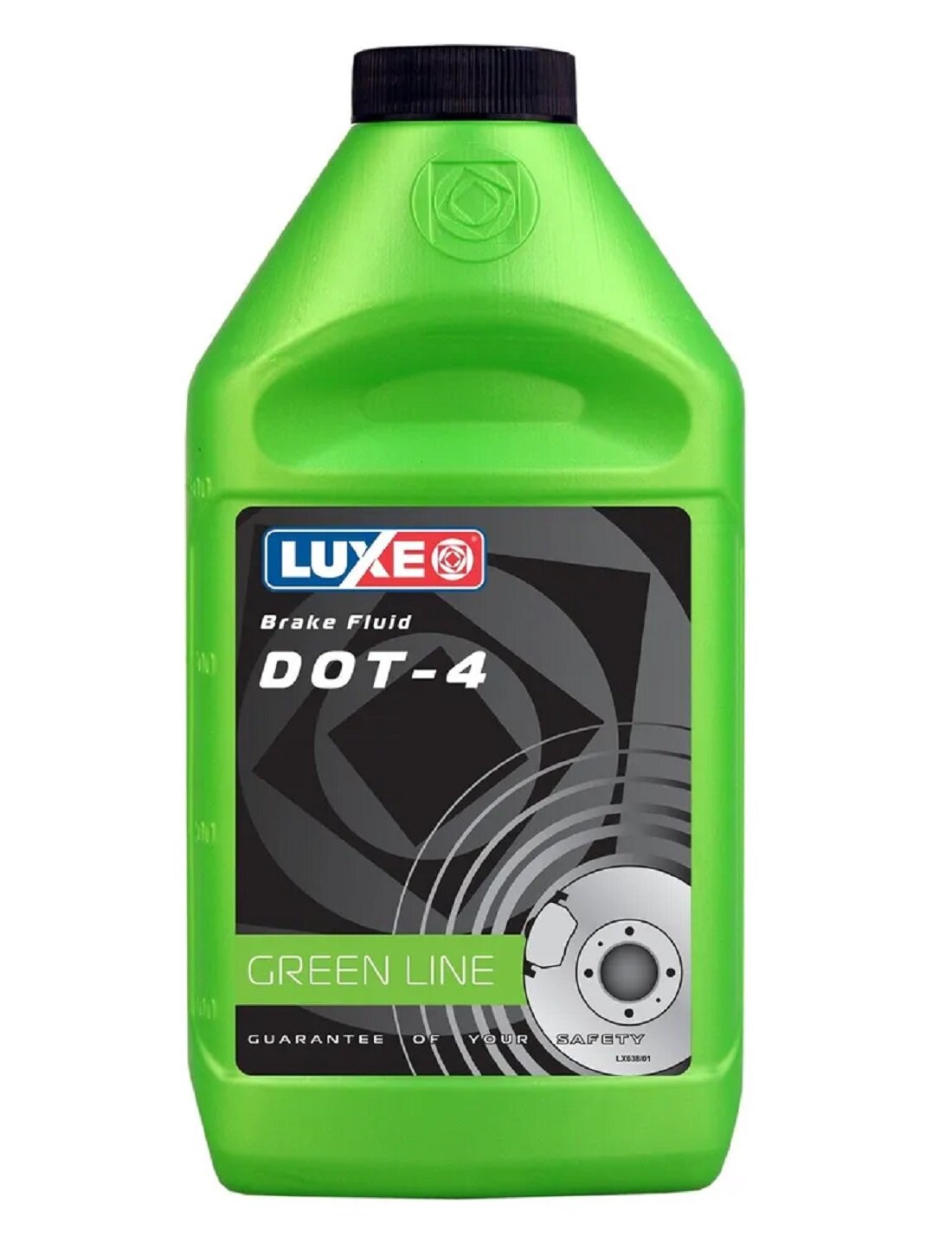 Тормозная жидкость гликолевая LUXE DOT-4 Green Line, 0.910 грамм
