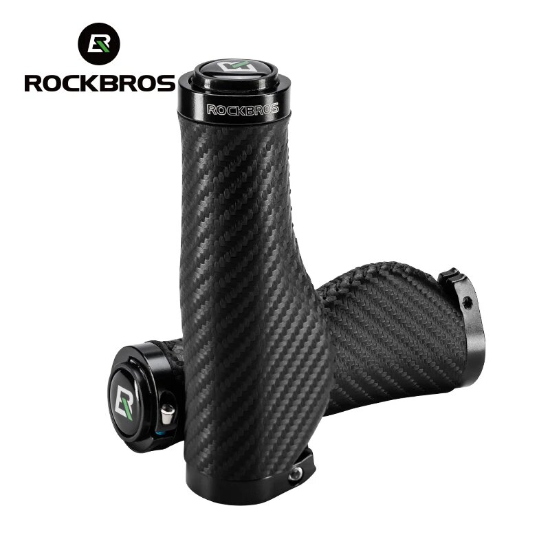 ROCKBROS кожаные велосипедные ручки, Черный