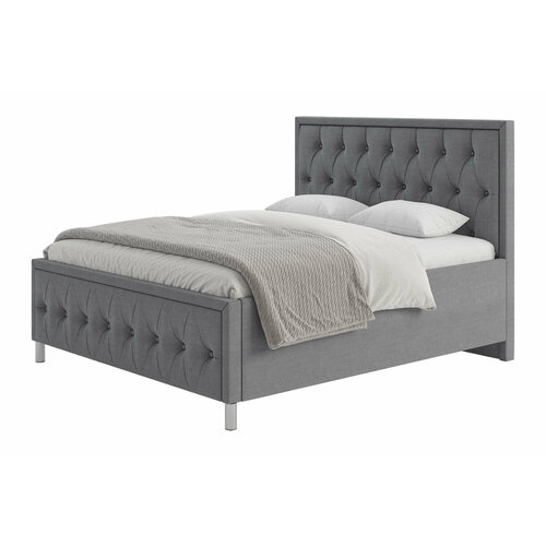 Кровать двуспальная Hoff Тироль 160х200 см c подъёмным механизмом и основанием цвет темно-серый 57499₽