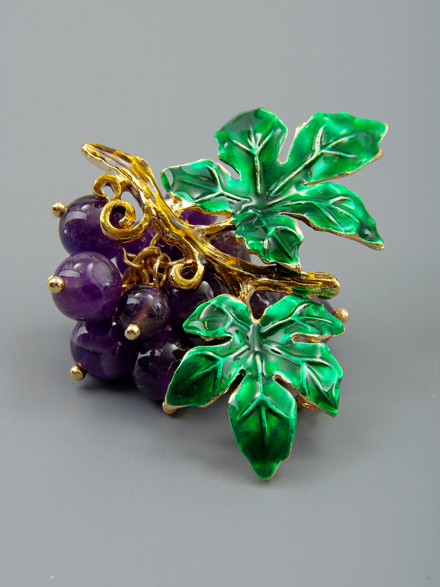 Брошь ЖемАрт, аметист, 1 шт., фиолетовый — фото 1