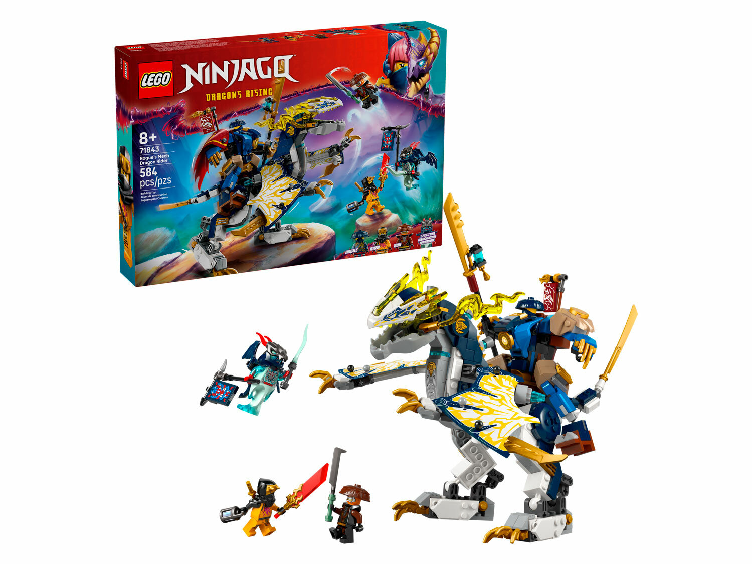 Конструктор LEGO NINJAGO "Робот-драконий всадник Разбойника" 71843