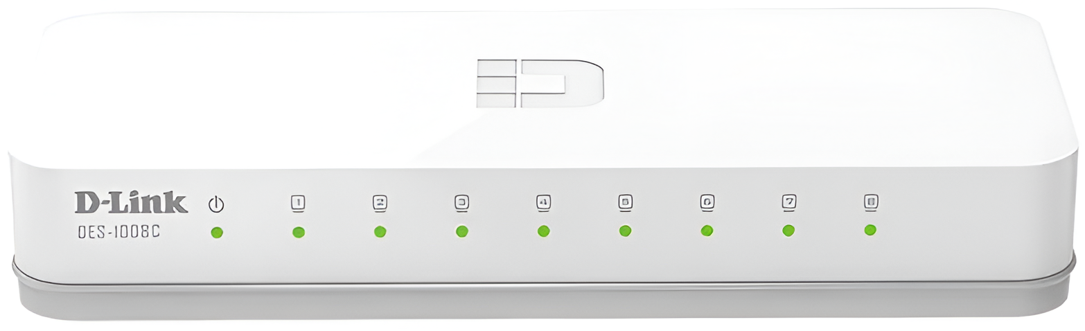Коммутатор D-link DES-1008C кол-во портов: 8x100 Мбит/с белый