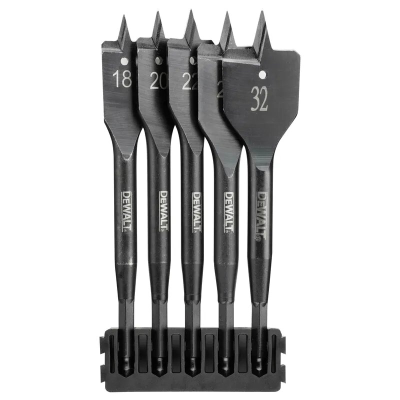 Набор перьевых сверл по дереву в кейсе DeWALT 18-32мм 5шт. DT70832-QZ