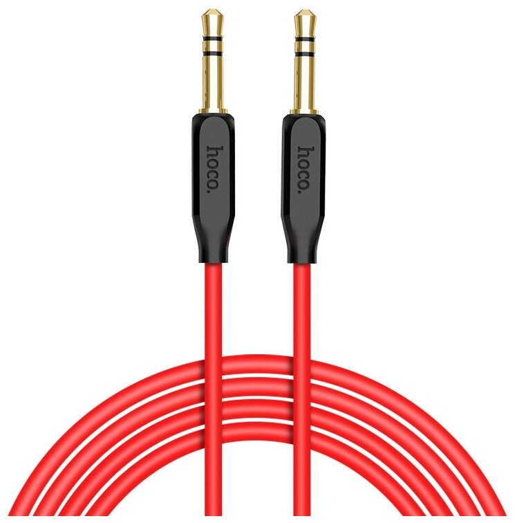 Аудио кабель HOCO UPA11 AUX, 1.0м, красный