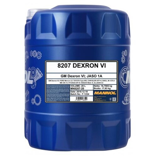 MANNOL 1371 Масло транс. DEXRON VI 1 л.