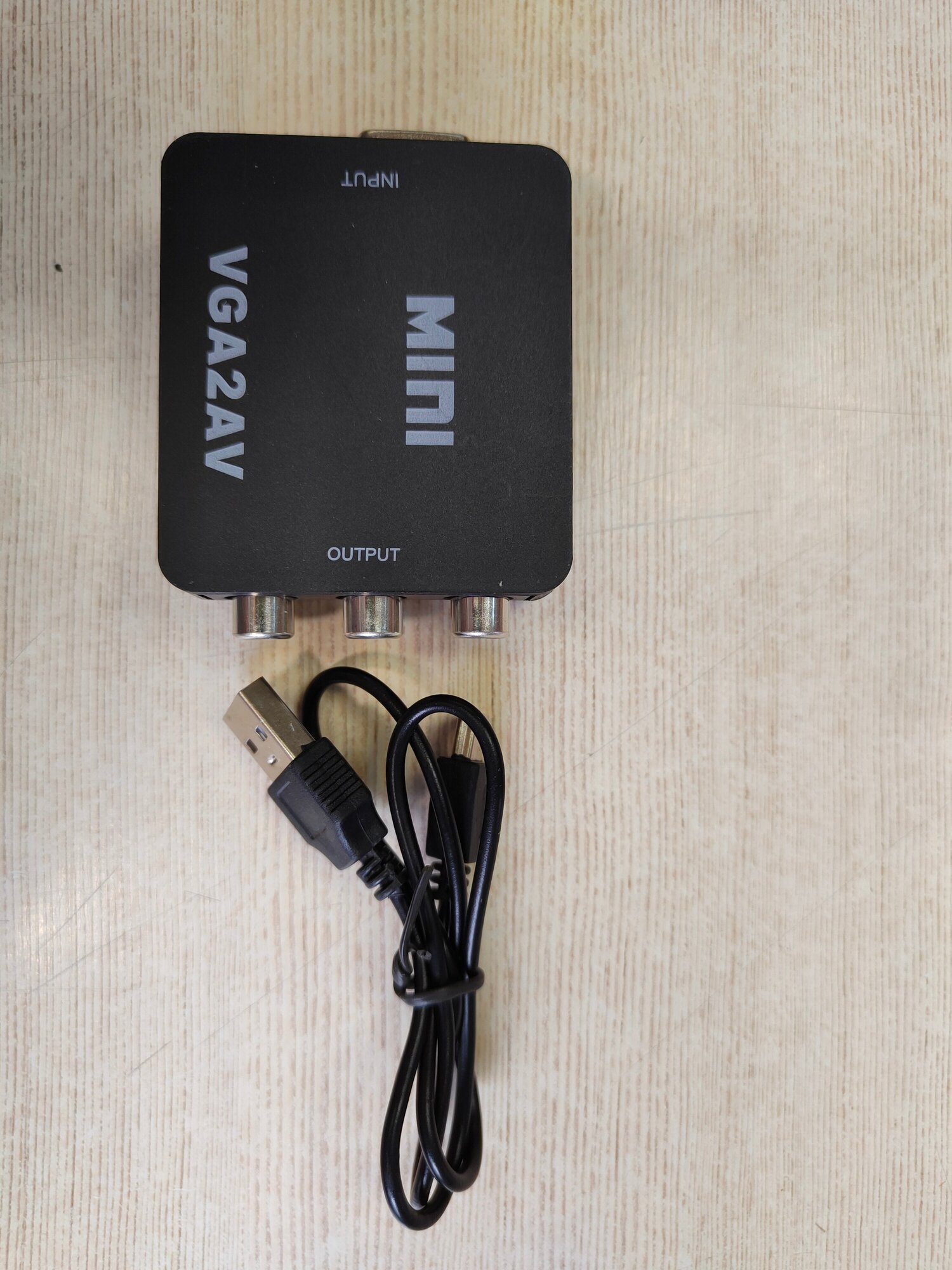 Переходник VGA - AV RCA CVSB L/R адаптер конвертер для монитора, телевизора, ноутбука, компьютера, PS3, Xbox, PC