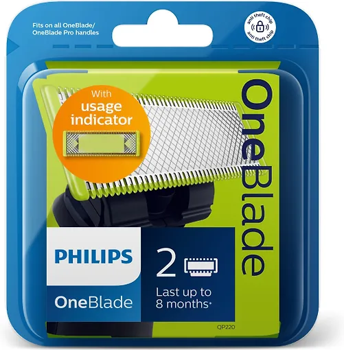 Сменные лезвия Philips QP220/50 для OneBlade и OneBlade Pro, 2 шт. - фотография № 2