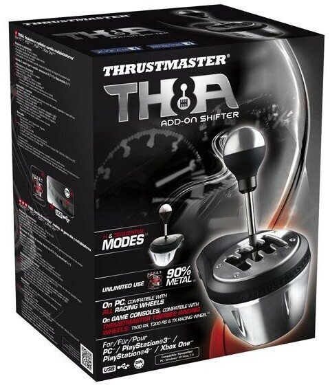 Комплектующие для руля Thrustmaster (4060059) TH8A Add-On Shifter, черный/серебристый